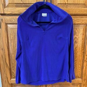 Columbia Blue Purple Quarter-Zip Fleece Pullover